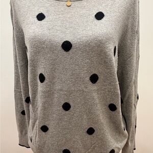 Market & Spruce Gray Polka Dot Sweater – Size L